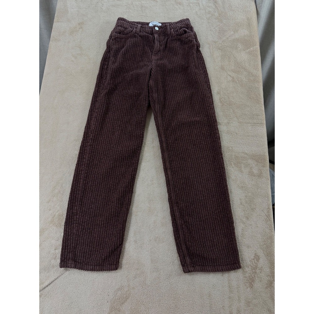 Reformation Preston Baggy HighRise Straight Corduroy Pant Women 24(27) Brown EUC